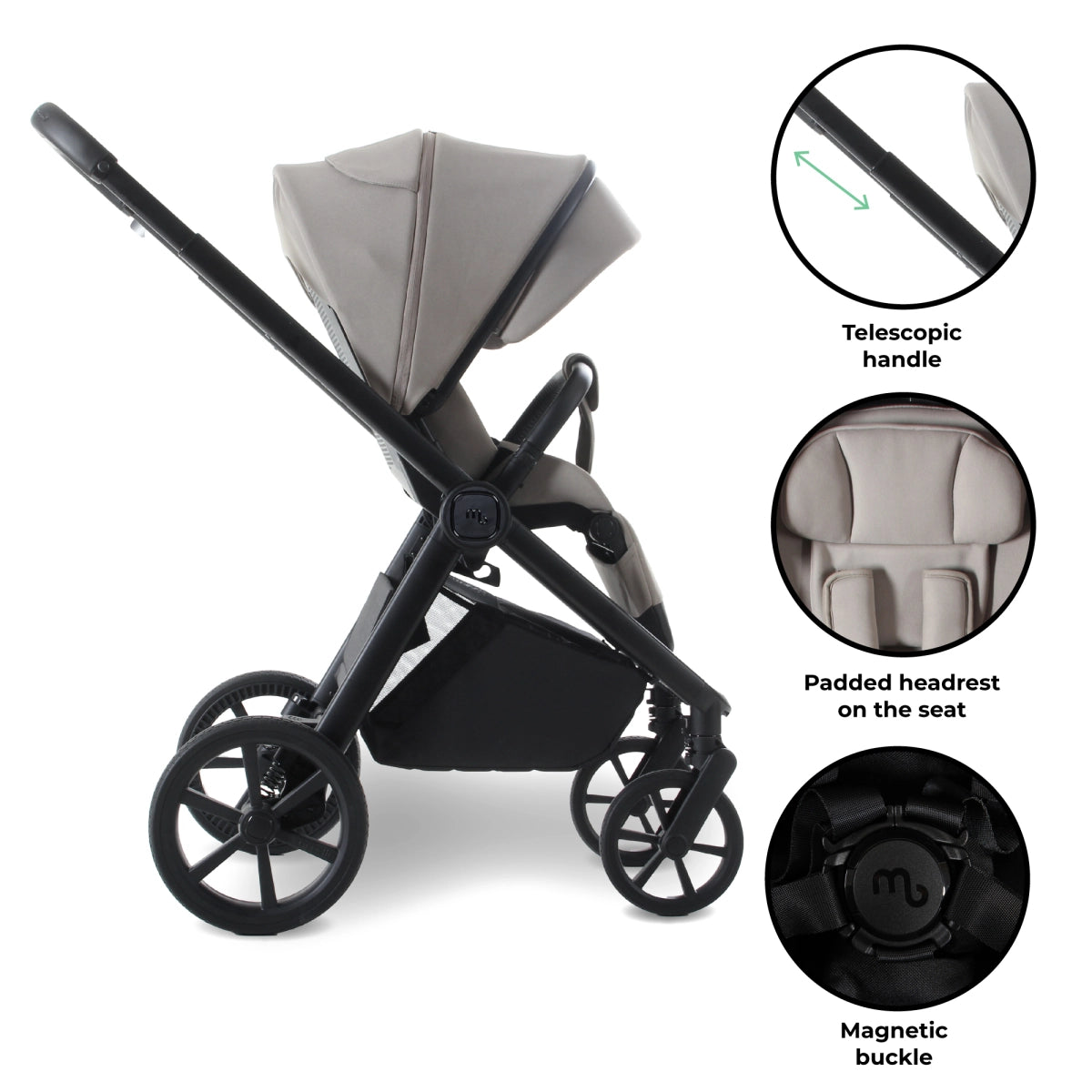 My Babiie MB450 Luxe Travel System - Mink 360 Base *PRE ORDER