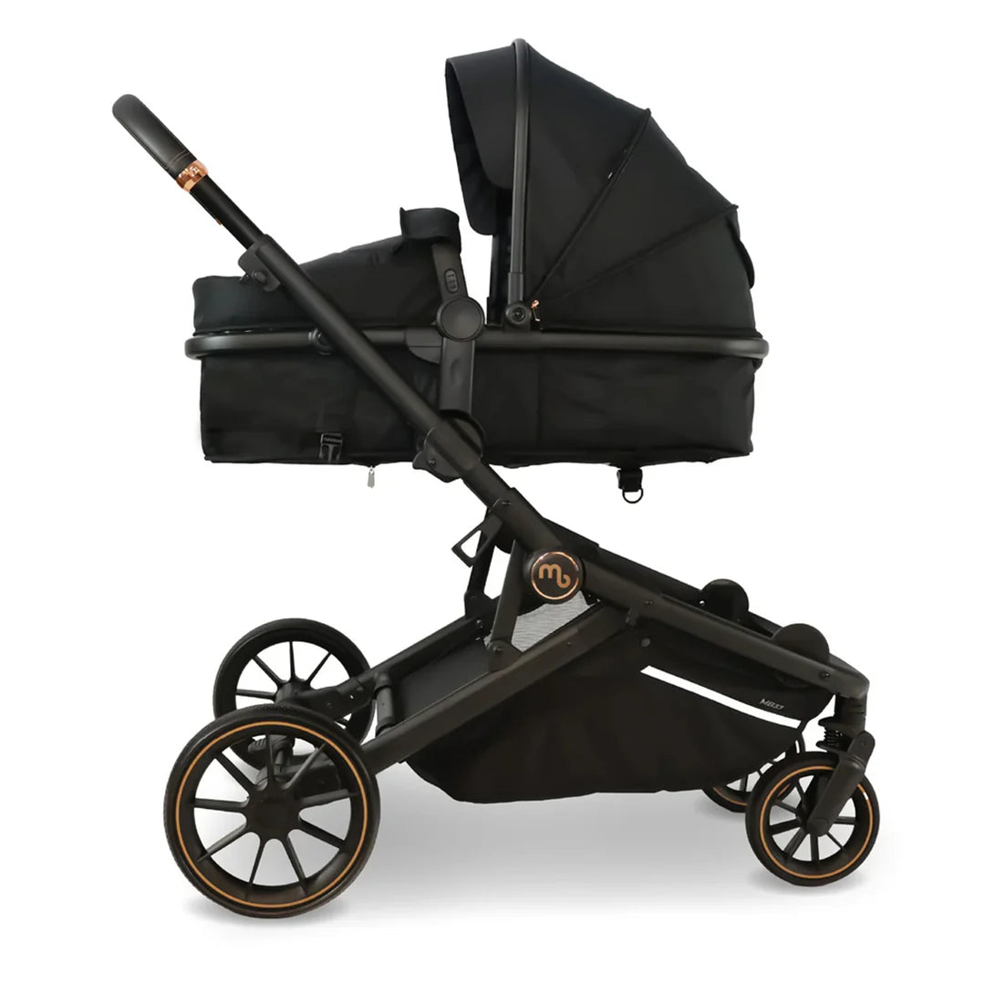 My Babiie MB33 Tandem Pushchair with 2 Infant Carriers & 2 Bases - Black Leopard *PRE ORDER
