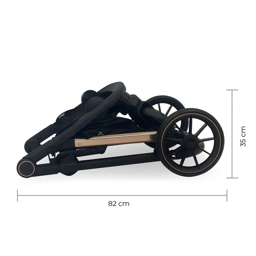 My Babiie MB33 Tandem Pushchair with 2 Infant Carriers & 2 Bases - Ivory