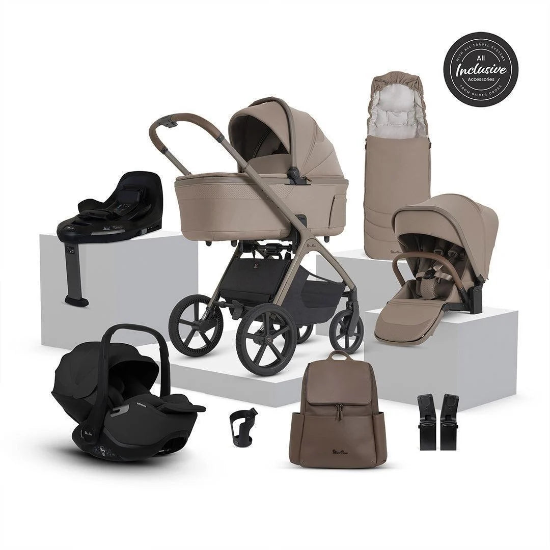 Silver Cross Cove 2 Ultimate Bundle - Champagne Iconic Black Car Seat