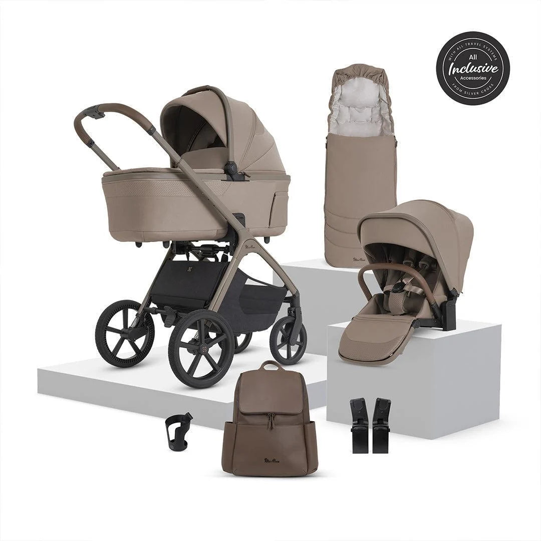 Silver Cross Cove 2 Pushchair with Accessory Bundle Champagne