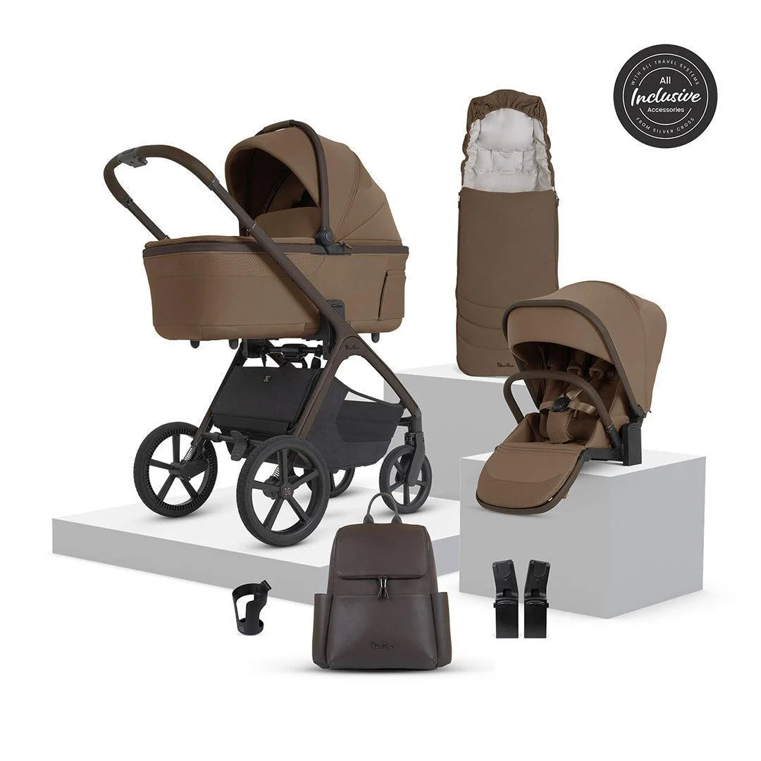 Silver Cross Cove 2 Pushchair with Accessory Bundle Maple