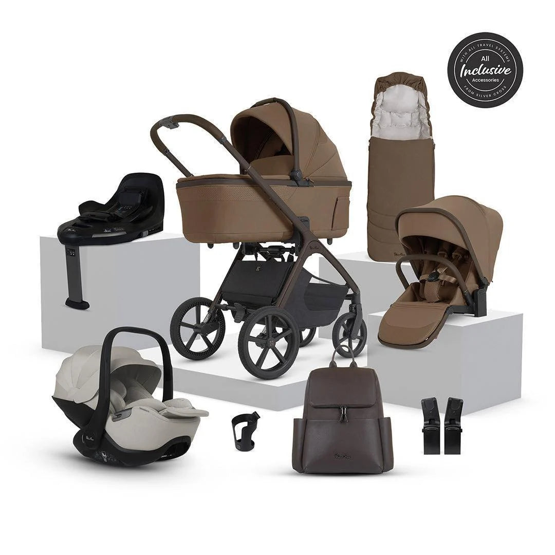 Silver Cross Cove 2 Ultimate Bundle -Maple Natural Taupe Car Seat