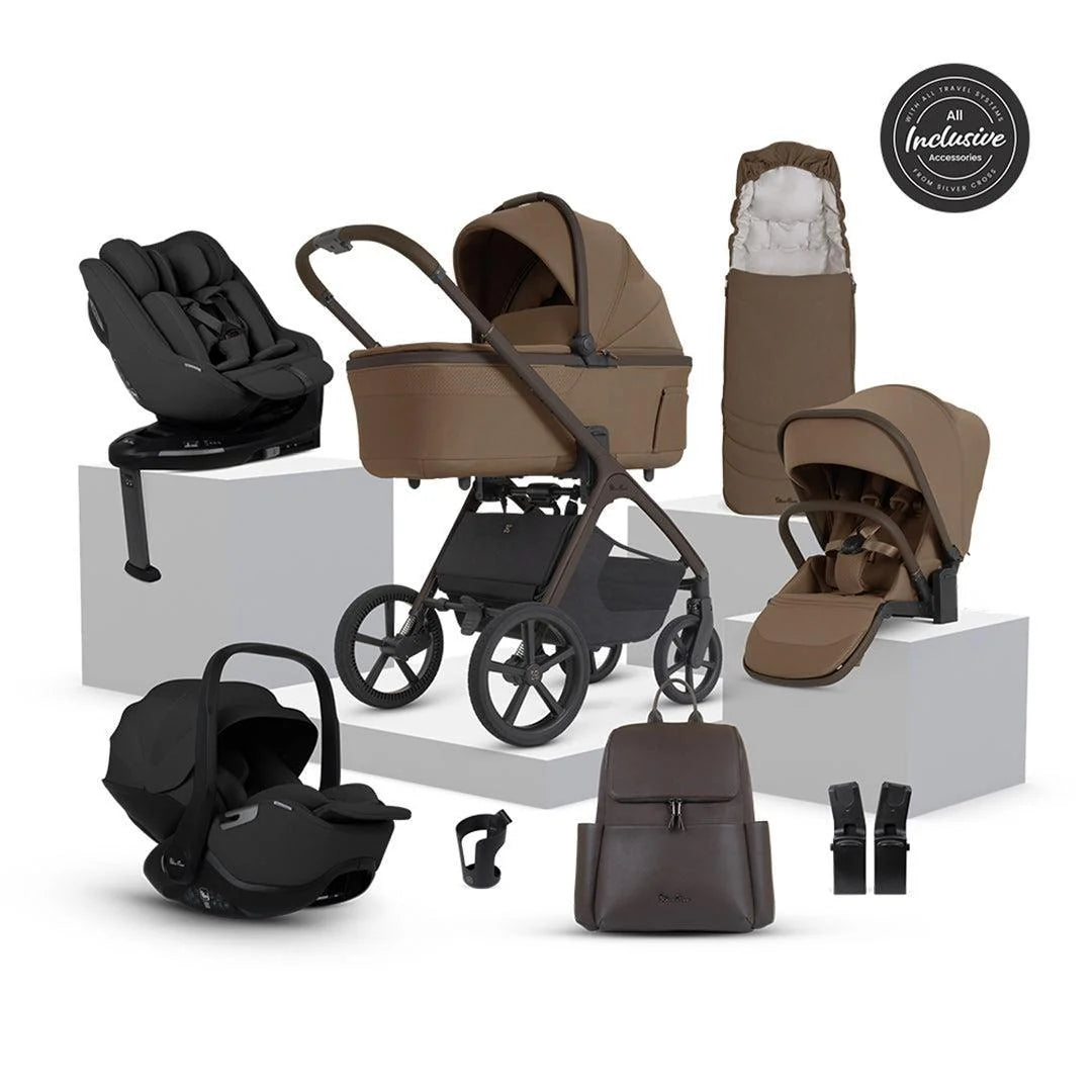 Silver Cross Cove 2 Ultimate family bundle Iconic Black Car Seats