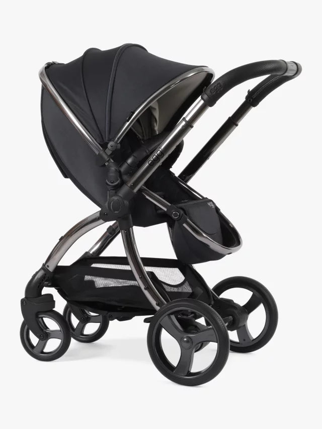 Egg 3 Pushchair, Carrycot & Accessories with Cybex Cloud T Car Seat and Base T Luxury Bundle, Crabonite
