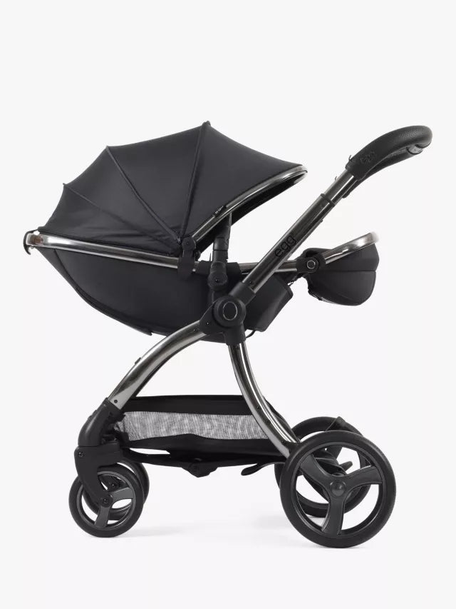 Egg 3 Pushchair, Carrycot & Accessories with Cybex Cloud T Car Seat and Base T Luxury Bundle, Crabonite