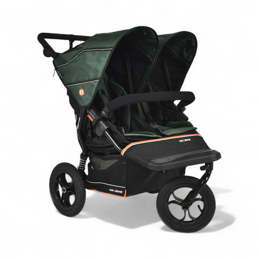 Out'n'About Nipper V6 Double Pushchair, Sycamore Green