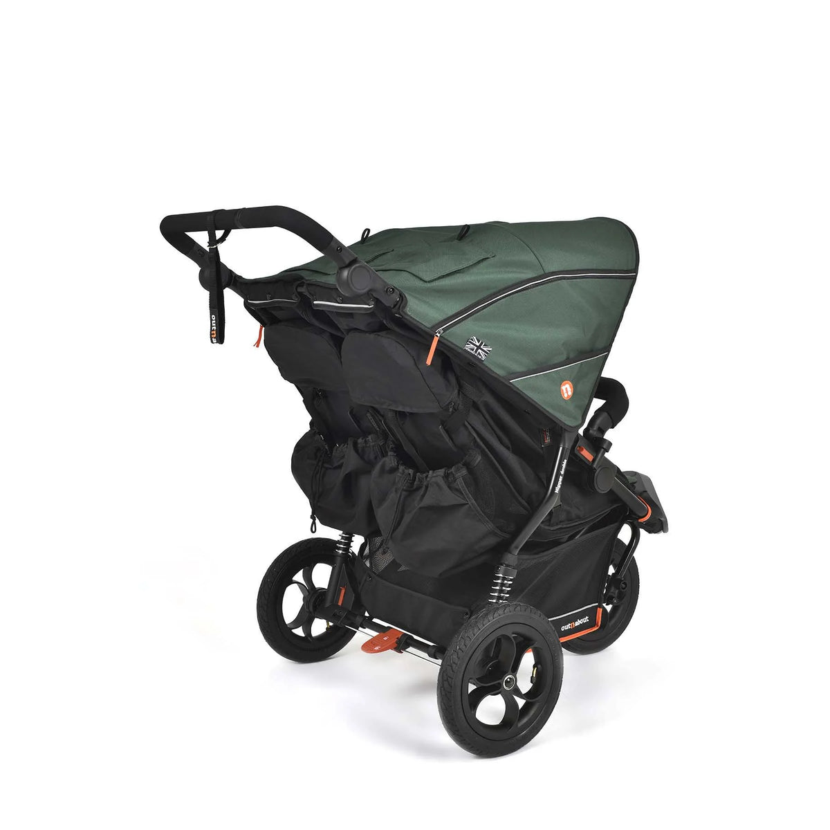 Out'n'About Nipper V6 Double Pushchair, Sycamore Green