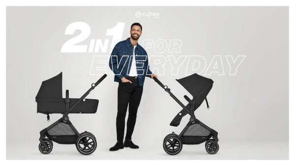 Cybex Eos 2 in 1 Moon Black Inc Car Seat Adapters