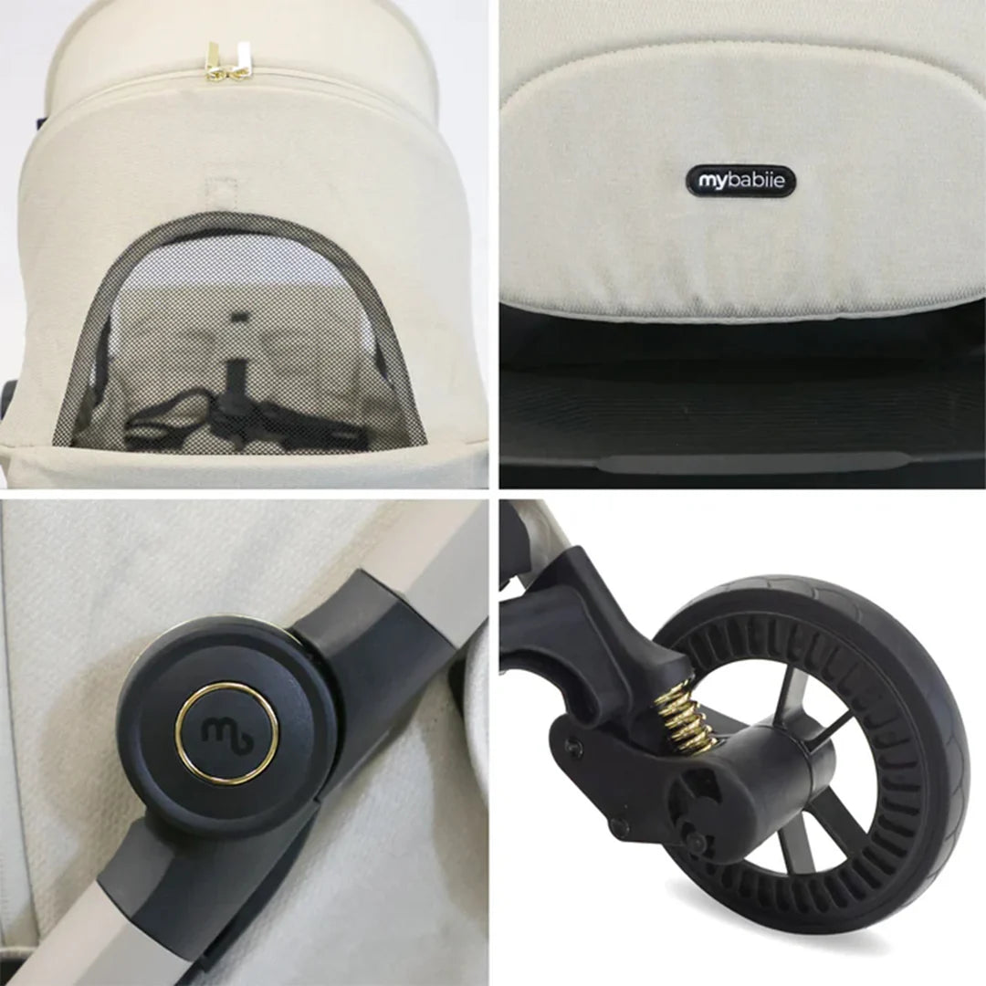 My Babiie MBX7 Auto Fold Compact Stroller - Ivory