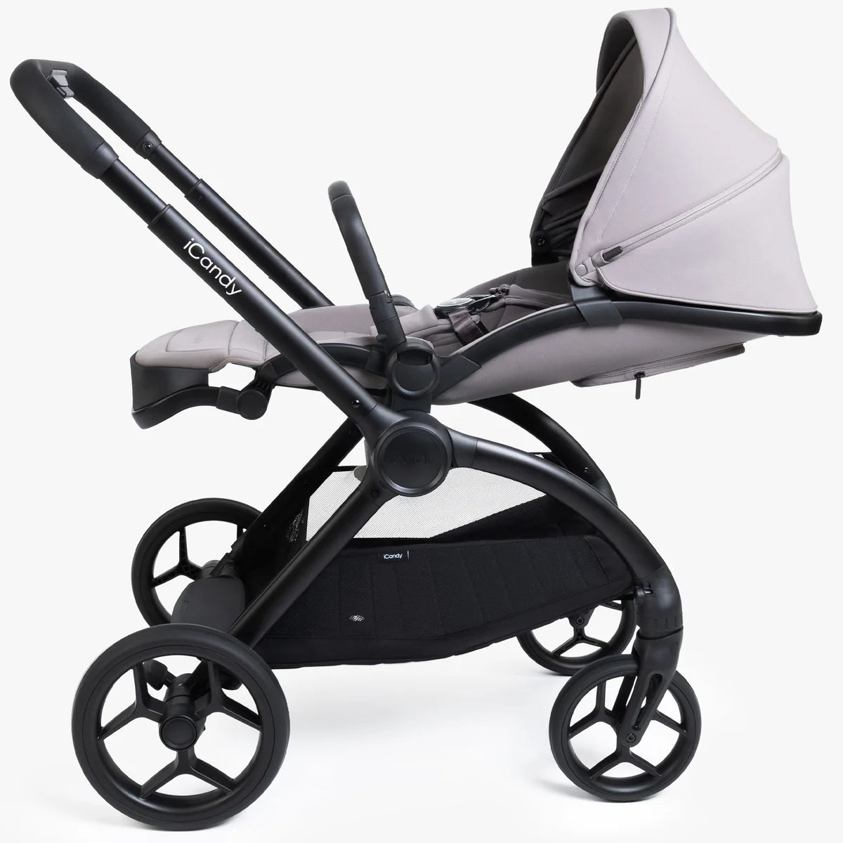 iCandy Core 2 Pushchair and Carrycot - Complete 360 Car Seat Bundle Storm Grey