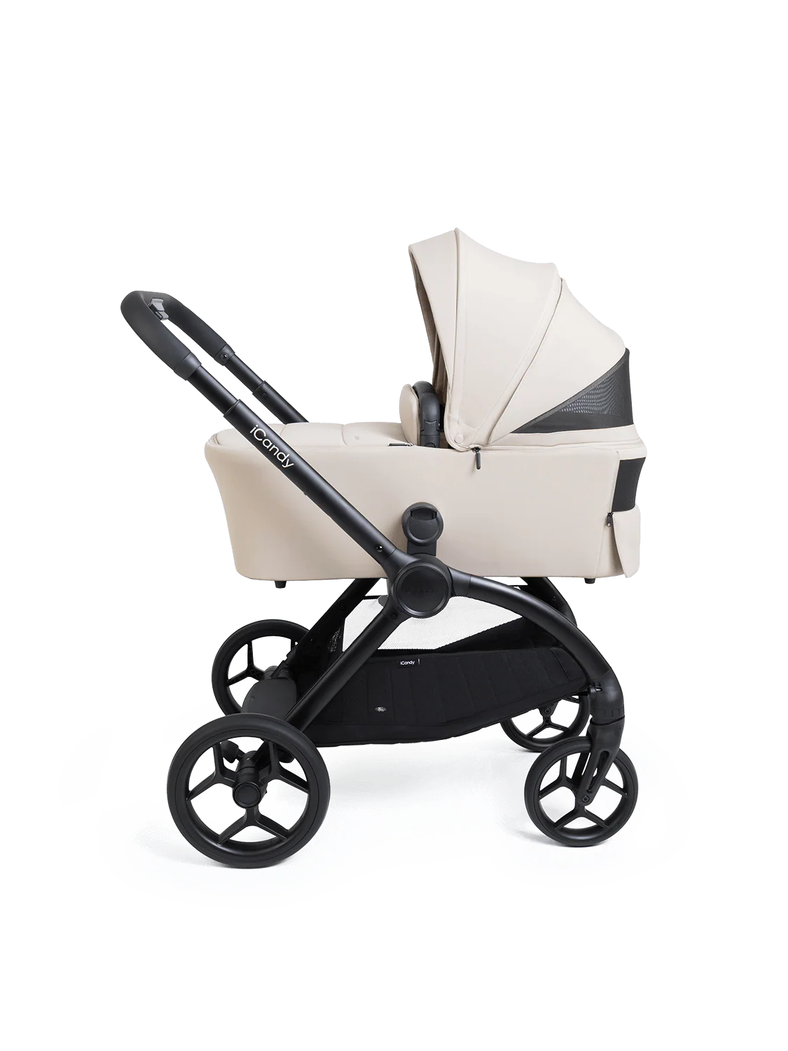 iCandy Core 2 Pushchair and Carrycot - Complete 360 Car Seat Bundle Sandstone