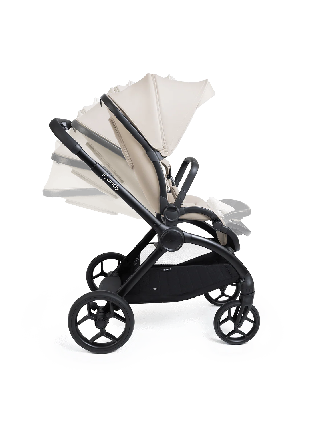 iCandy Core 2 Pushchair and Carrycot - Complete 360 Car Seat Bundle Sandstone