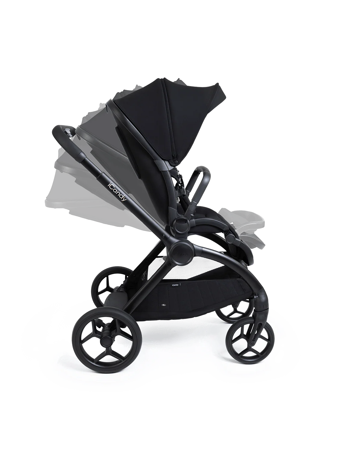 iCandy Core 2 Pushchair and Carrycot - Complete 360 Car Seat Bundle Black
