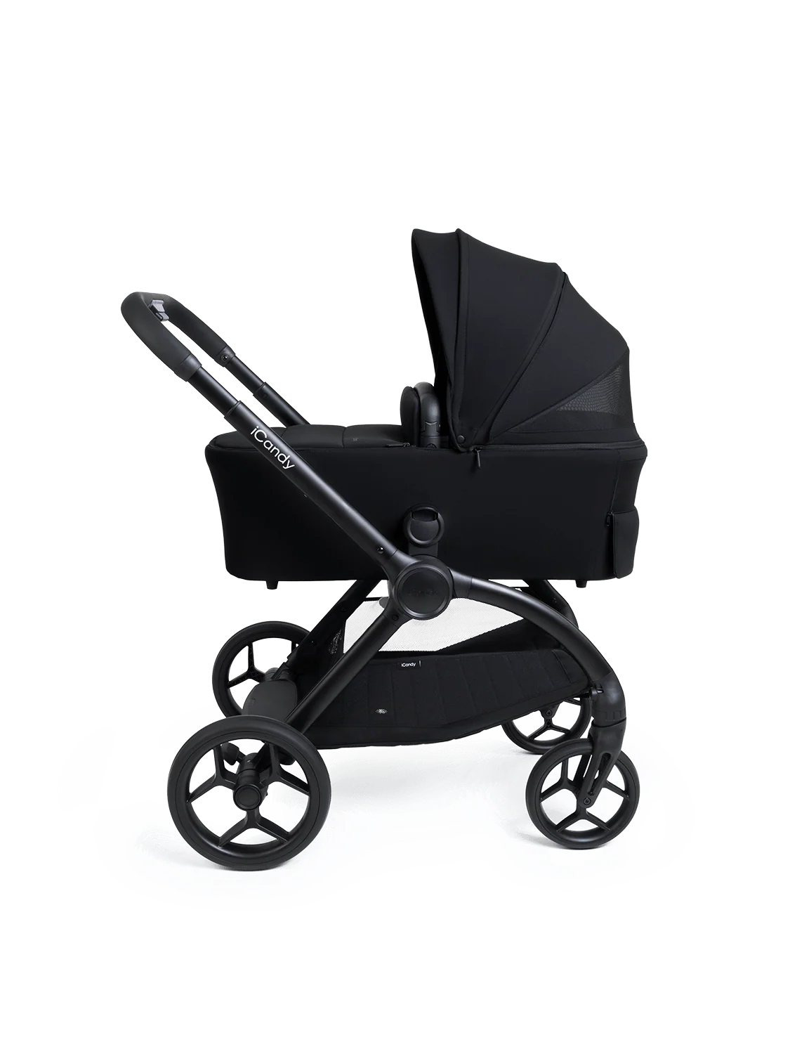 iCandy Core 2 Pushchair and Carrycot - Complete 360 Car Seat Bundle Black