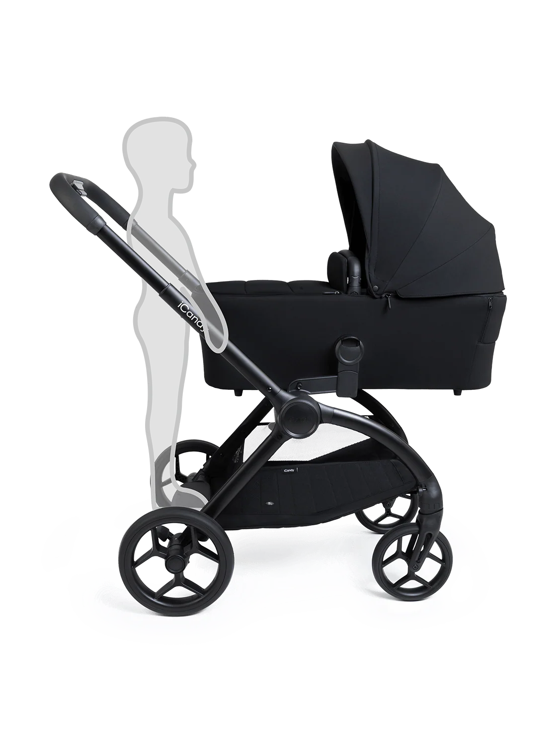 iCandy Core 2 Pushchair and Carrycot - Complete 360 Car Seat Bundle Black