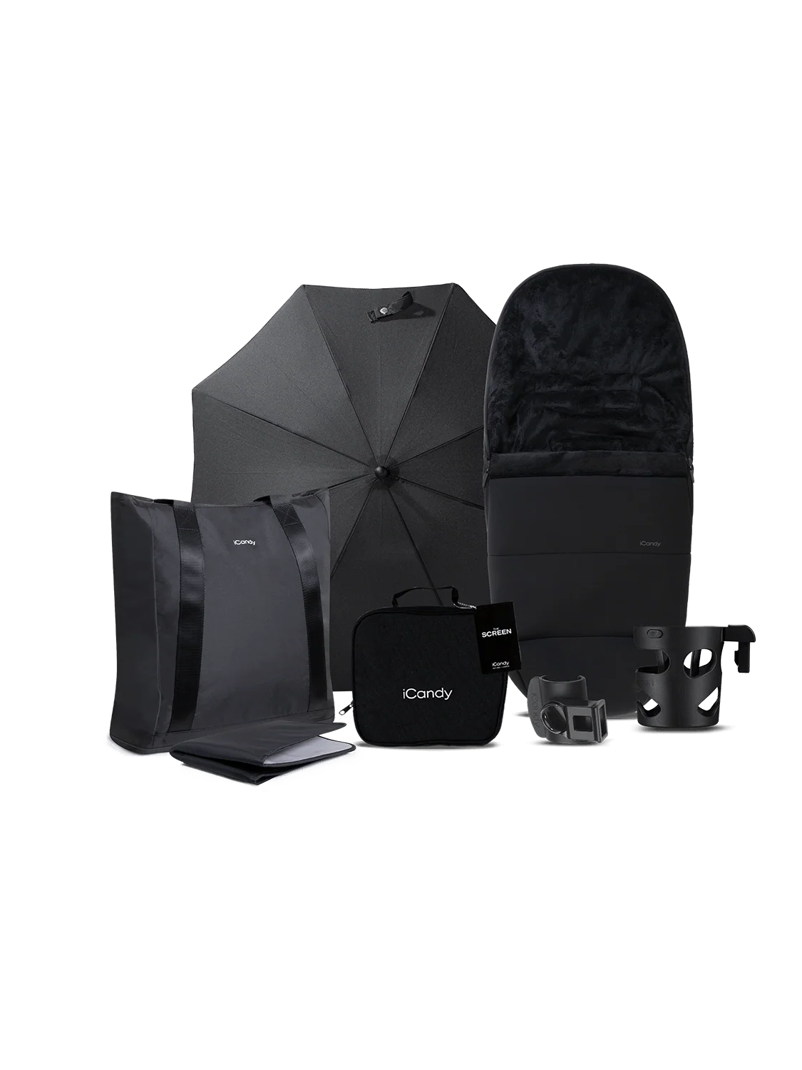 iCandy Core 2 Pushchair and Carrycot - Complete 360 Car Seat Bundle Black