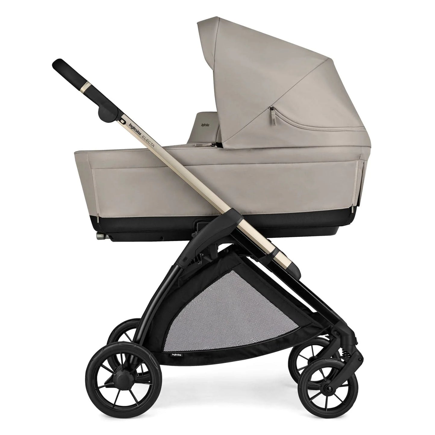 Inglesina Electa System Quattro color Battery Beige, car seat Darwin Infant Recline and 360° i-Size base