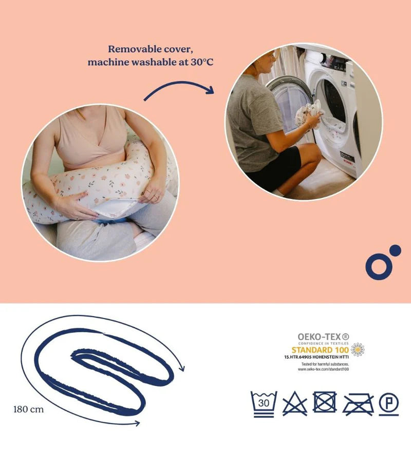 Doomoo Buddy Pregnancy Pillow Microbead Peaches