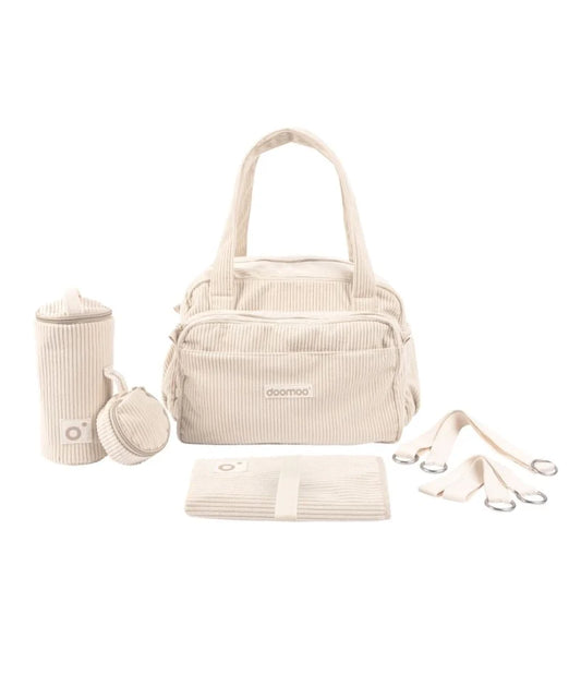 Doomoo CORDUROY SOFT CHANGING BAG FLUFFY Hospital Bag Sand