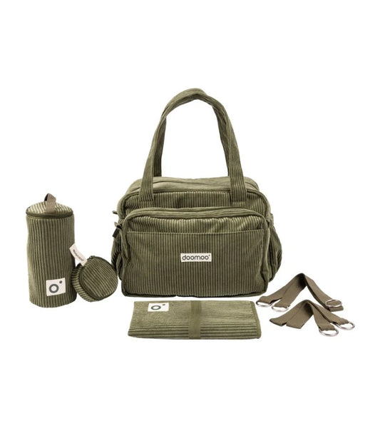 Doomoo CORDUROY SOFT CHANGING BAG FLUFFY Hospital Bag Khaki