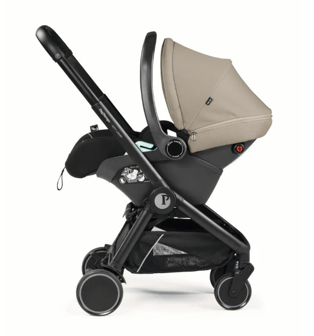 Peg Perego City Loop Chassis, Seat Unit, Carrycot & Primo Viaggio Car Seat Bundle - Vanilla Blend