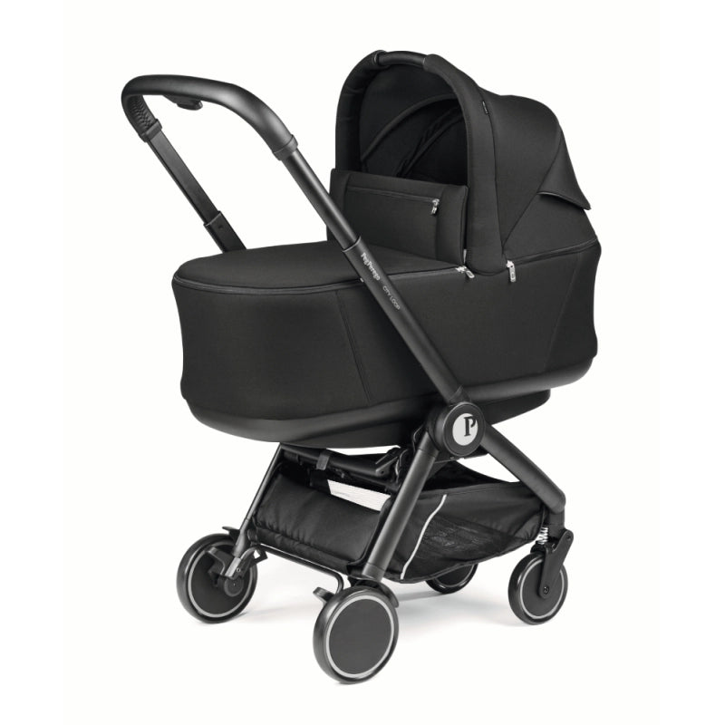 Peg Perego City Loop Chassis, Seat Unit, Carrycot & Primo Viaggio Car Seat Bundle - True Black