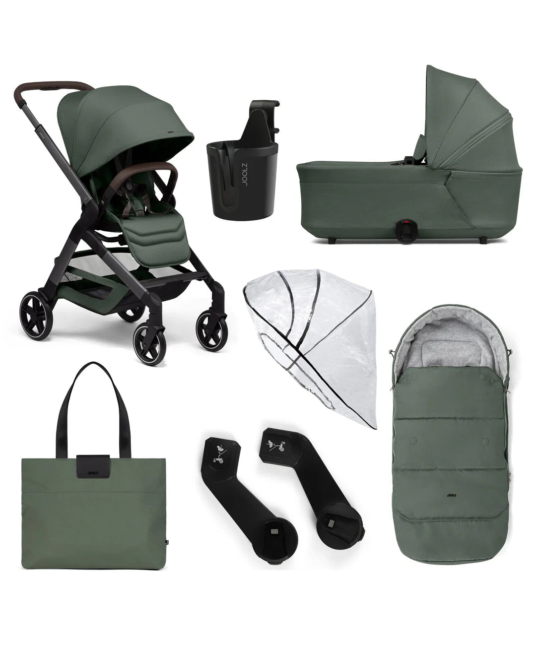 Joolz Hub2 + Carrycot 6pc Bundle Forest Green * Stock available 14/05/26 *