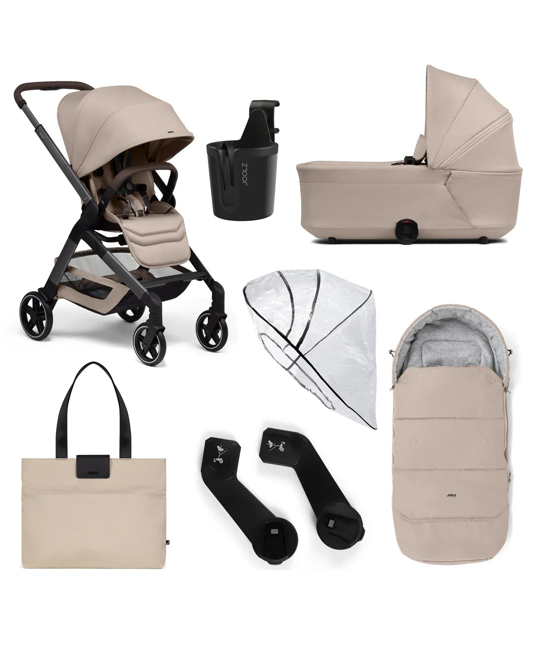 Joolz Hub2 + Carrycot 6pc Bundle Sandy Taupe * Stock available 14/05/26 *