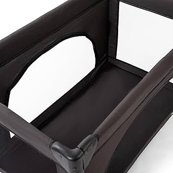 Red Kite Dreamer Bedside Crib with Newborn Bassinette - Black