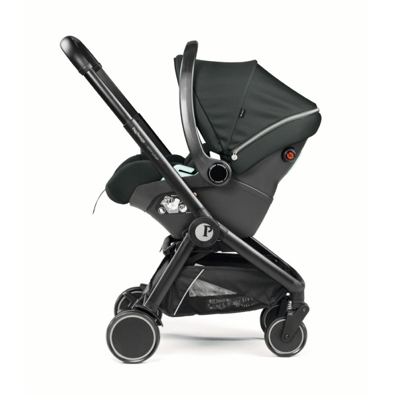 Peg Perego City Loop Chassis Plus Primo Viaggo Lounge Car Seat Bundle - Metal