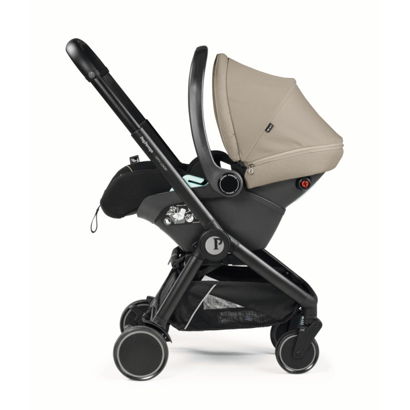 Peg Perego City Loop Chassis Plus Primo Viaggo Lounge Car Seat Bundle - Vanilla Blend