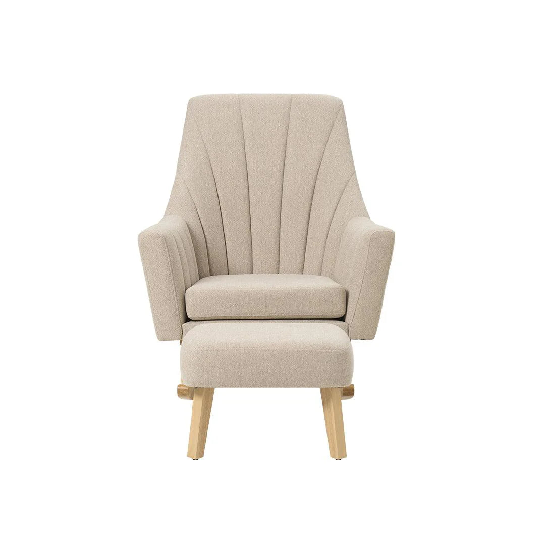 Tutti Bambini Jonah Rocking Chair & Foot Stool - Stone