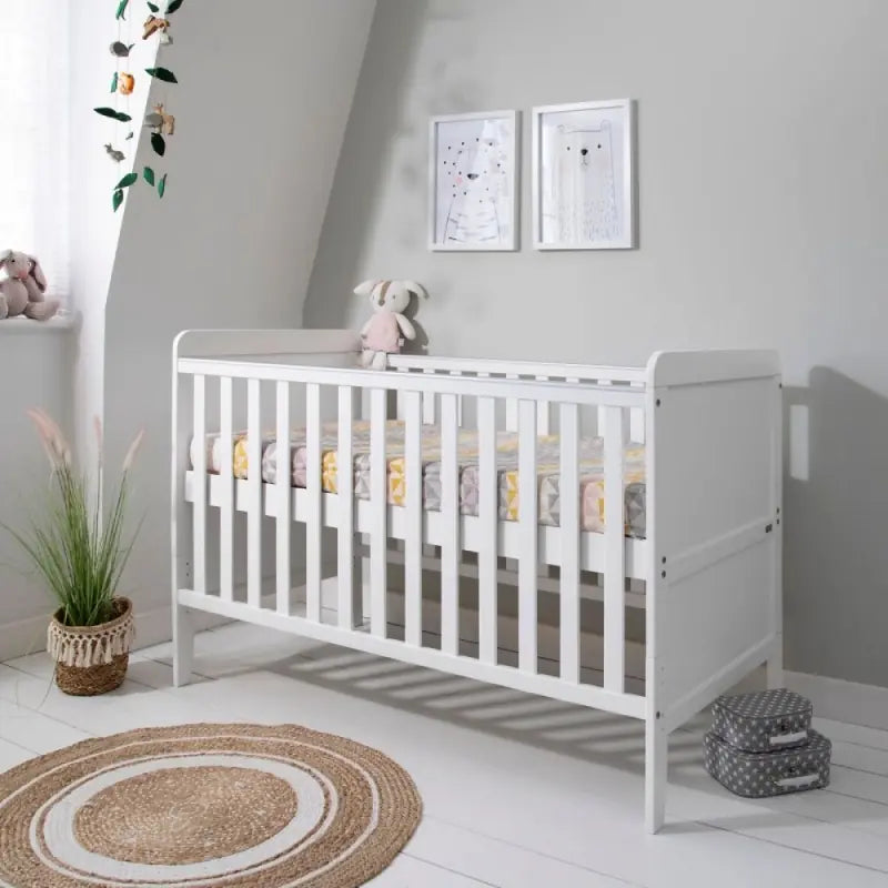 Tutti Bambini Rio Cot Bed Bundle Including Cot Top Changer and Mattress - White