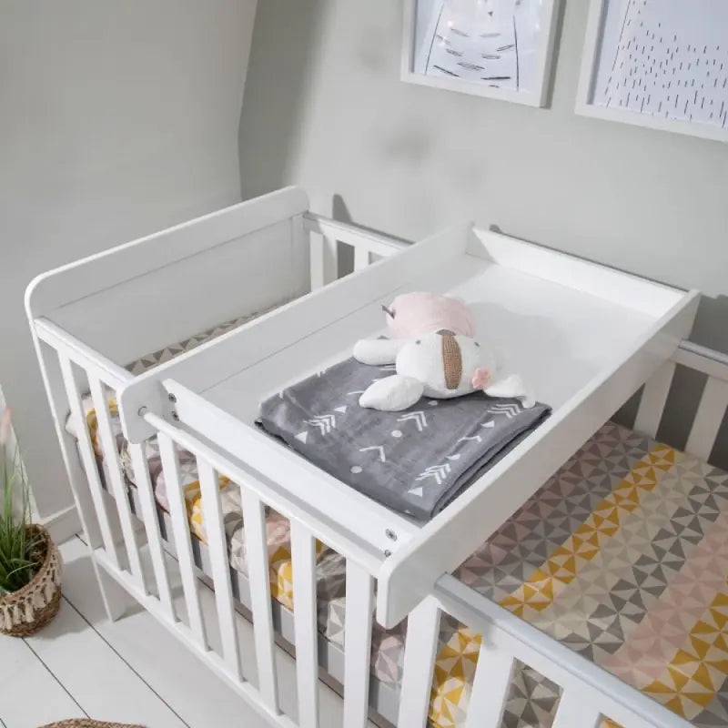 Tutti Bambini Rio Cot Bed Bundle Including Cot Top Changer and Mattress - White