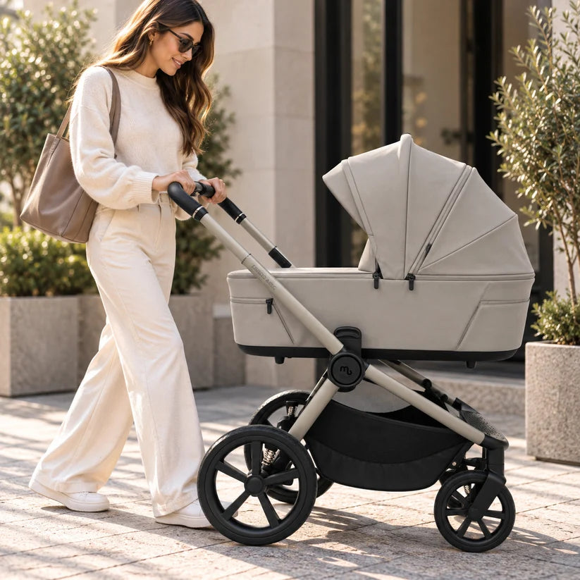 My Babiie MB450 ARC 2-in-1 Pushchair & Folding Carrycot – Champagne Taupe Pre Order End Of November Delivery
