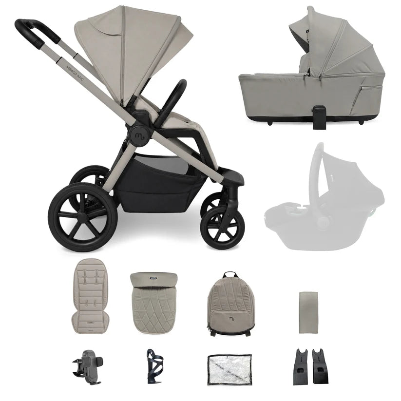 My Babiie MB450 ARC 2-in-1 Pushchair & Folding Carrycot – Champagne Taupe Pre Order End Of November Delivery