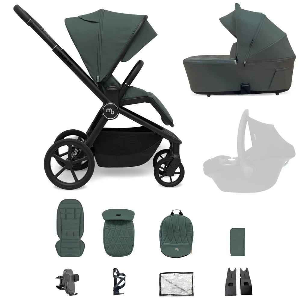 My Babiie MB450 ARC 2-in-1 Pushchair & Folding Carrycot – Himalayan Green  Pre Order End Of November Delivery