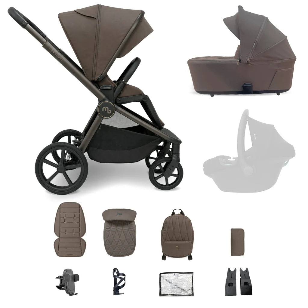 My Babiie MB450 ARC 2-in-1 Pushchair & Folding Carrycot – Mocha Atelier Pre Order End Of November Delivery