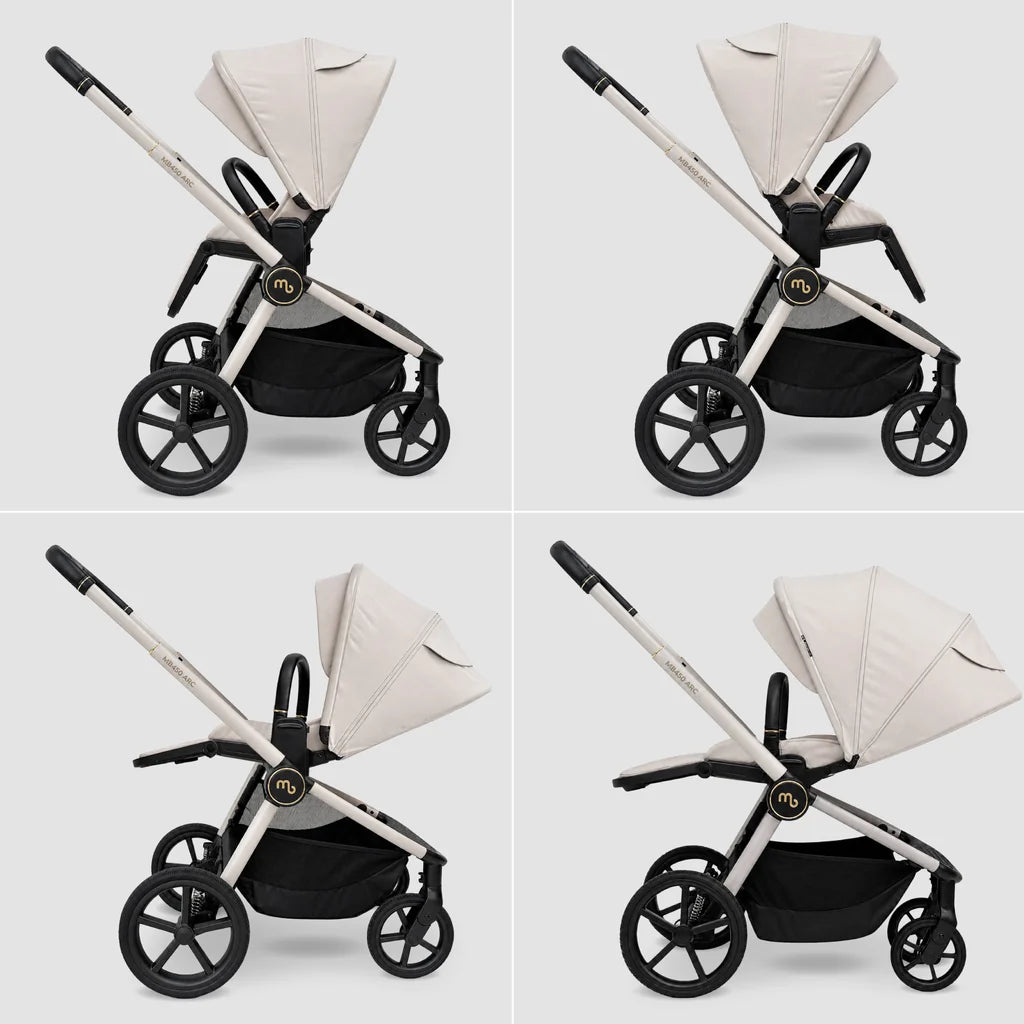 My Babiie MB450 ARC 2-in-1 Pushchair & Folding Carrycot –  Royal Ivory Pre Order End Of November Delivery