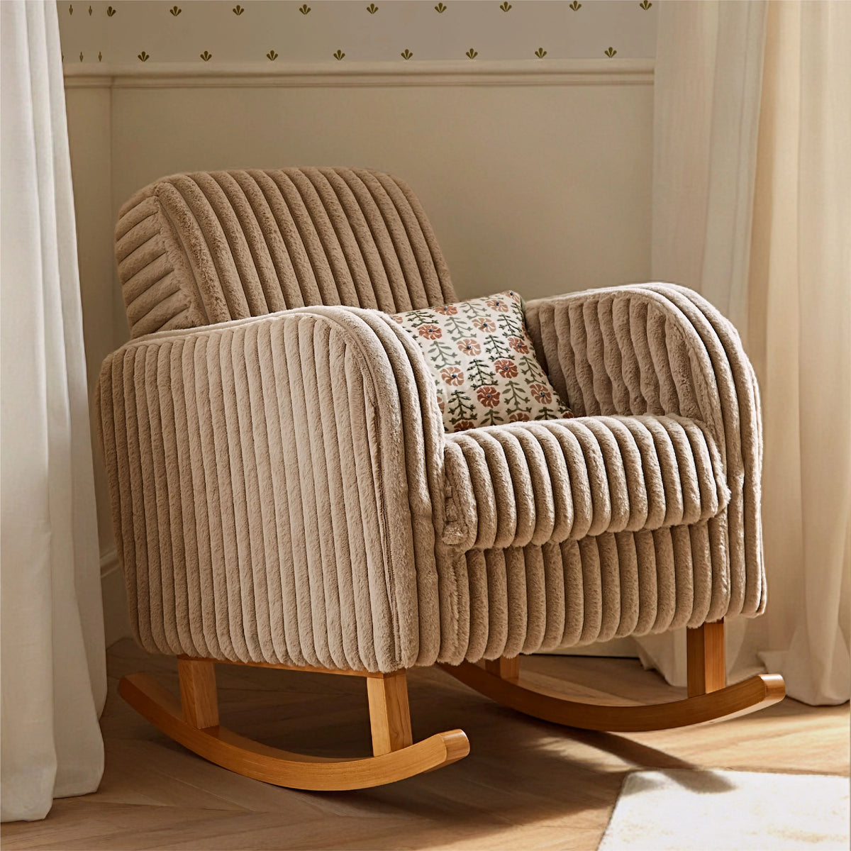 Cuddle Co Etta Faux Fur Nursing Chair - Mink