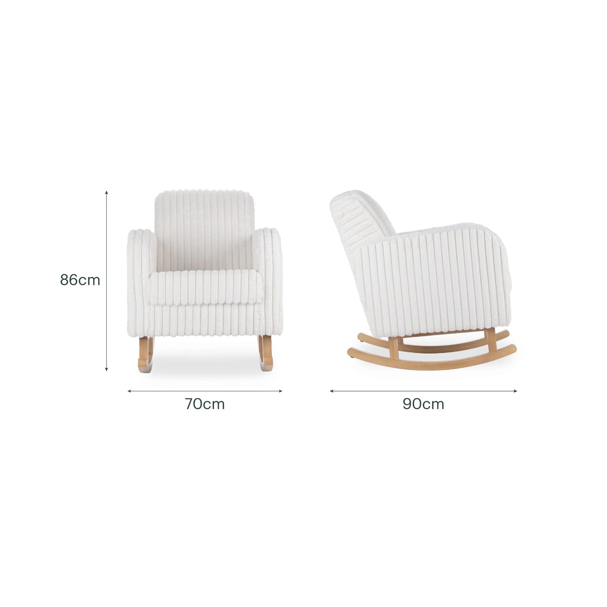 Cuddle Co Etta Faux Fur Nursing Chair - Cream
