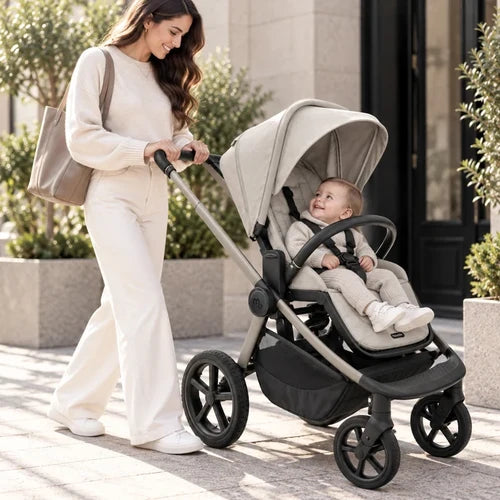 My Babiie MB450 ARC Spin & Slide All Stages Travel System – Champagne Taupe Pre Order End of November