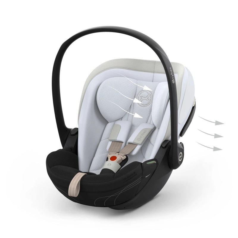 Cybex Cloud S Baby Car Seat with Base S Rotating Base Misty Grey Style