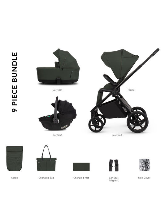 Venicci Claro 2 9 Piece Comfort Bundle Forest Black Tiago
