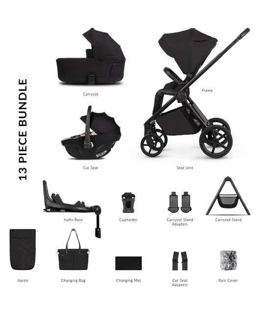Venicci Claro 2 13 Piece Ultimate Bundle Noir Beige  Tiago