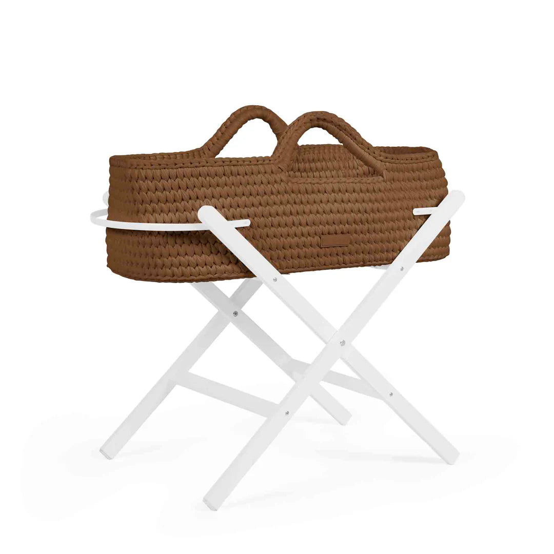 Ickle Bubba Nova Basket And Stand Crochet Tawny With White Stand