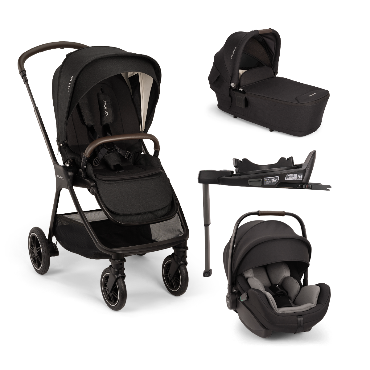 Nuna Triv Next + Arra Flex & Base Curv Travel System Bundle – Caviar