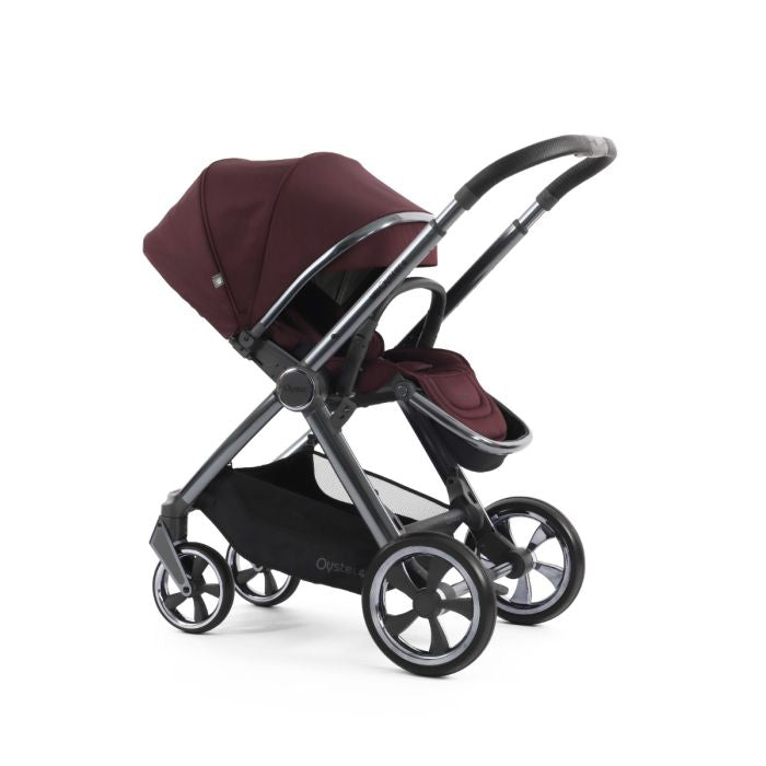 BabyStyle Oyster4 Pushchair Essential 5 Piece Bundle with Cybex Cloud T i-Size Car Seat and Base - Mulberry