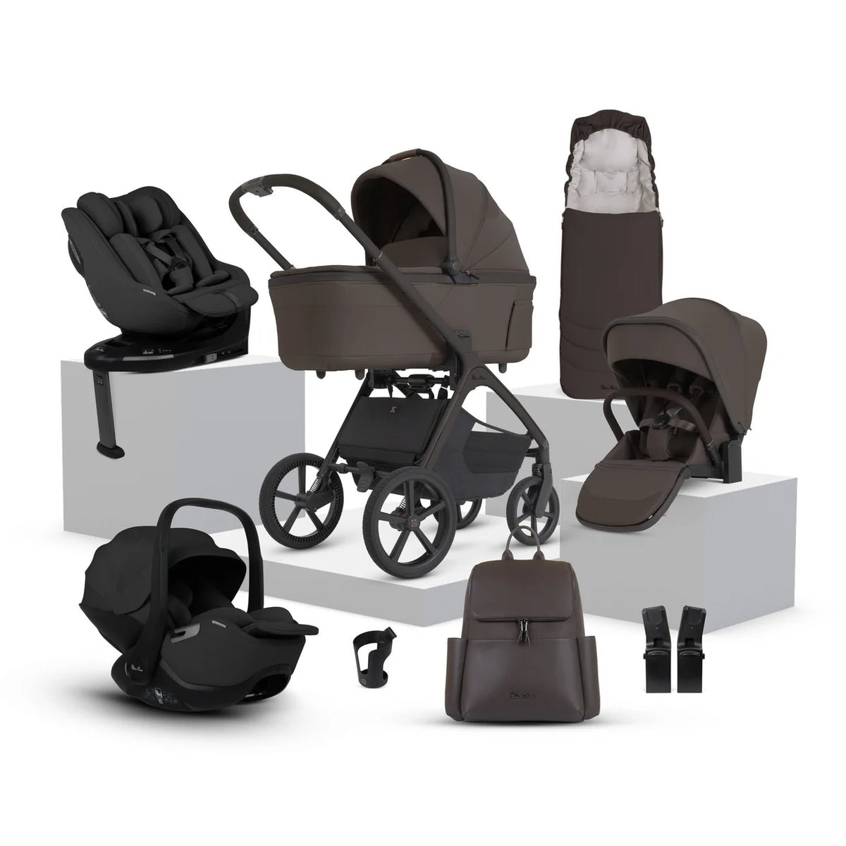 Cove 2 Chocolate Travel System Ultimate 360 Family Car Seat Bundle (11 piece) pre order